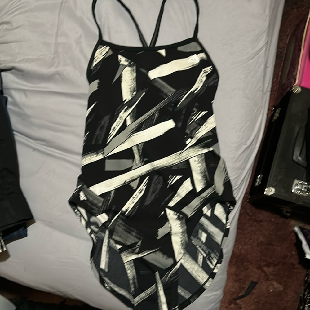 Adidas Code Of Tribe Print Open Back Swimsuit - image 2